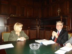 19 January 2012 National Assembly Speaker Prof. Dr Slavica Djukic Dejanovic receives Bjorn von Sydow, Chairperson of the Committee on Political Affairs and Democracy of the Council of Europe Parliamentary Assembly